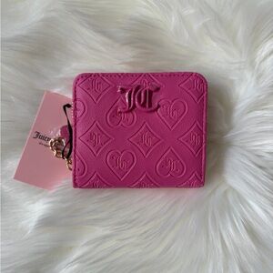 Juicy Couture Hot Pink Embossed Zip Wallet NWT